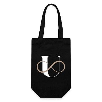 Infinite Letter u - Gift Bag for Bottles - black - Front