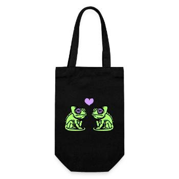 Chameleon Love - Gift Bag for Bottles - black - Front