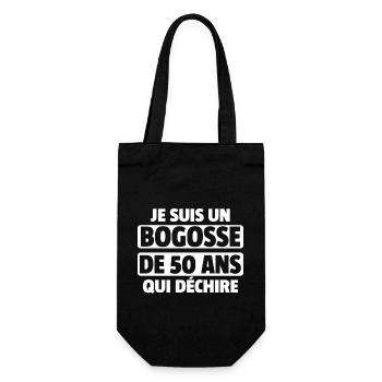 bogosse de 50 ans / cadeau anniversaire homme - Sac à bouteille - noir - Devant