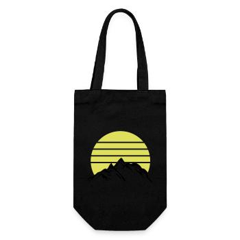 Mountains Mountains Mountains 1 - Gift Bag for Bottles - black - Front
