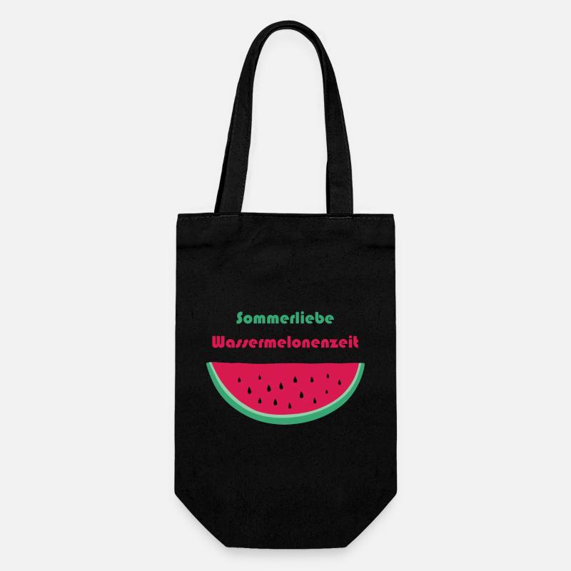 Sommerliebe Wassermelonenzeit - Geschenkbeutel für Flaschen - Schwarz