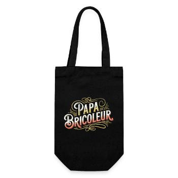 Papa bricoleur - Sac à bouteille - noir - Devant