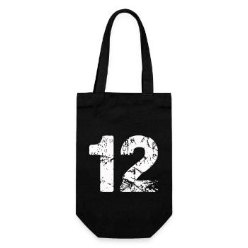 12 - Geschenkbeutel für Flaschen - Schwarz - Vorne