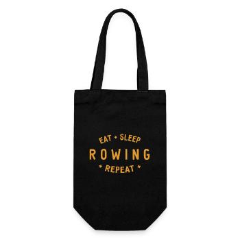 Eat Sleep Rowing Repeat - Rowing - Rowers - Gift Bag for Bottles - black - Front