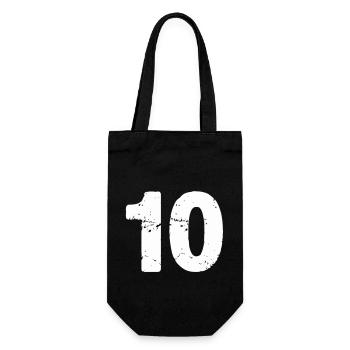10 - Geschenkbeutel für Flaschen - Schwarz - Vorne
