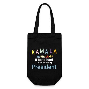 Hard to pronounce Kamala President colorful - Gift Bag for Bottles - black - Front