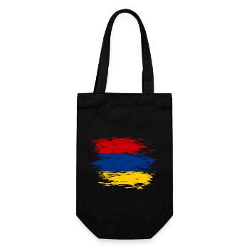 Drapeau de l'Arménie utilisé - Sac à bouteille - noir - Devant