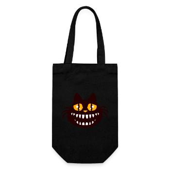 Crazy Monster Cat Halloween Horreur Dents Fun - Sac à bouteille - noir - Devant