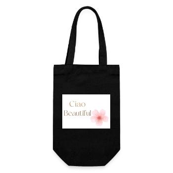 Ciao Beautiful Words Part Italian Saying - Gift Bag for Bottles - black - Front