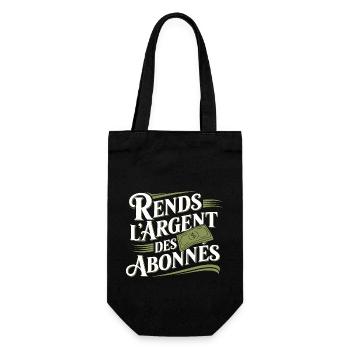 Rends l'argent des abonnés - Sac à bouteille - noir - Devant