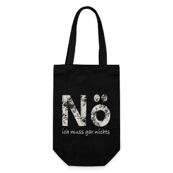 Nope, I don't have to do anything - Gift Bag for Bottles - black - Front