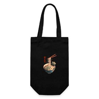 Authentic Ramen Bowl Art Authentic Ramen - Gift Bag for Bottles - black - Front