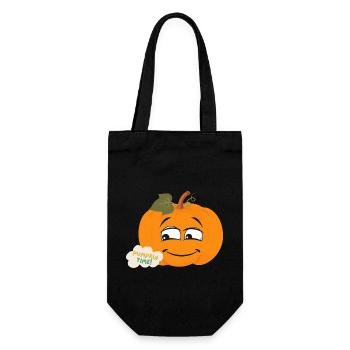 Pumpkin Time - Geschenkbeutel für Flaschen - Schwarz - Vorne