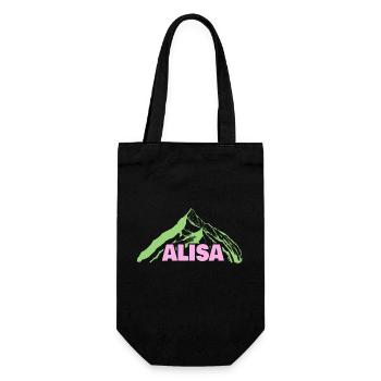 Bergsteigen Alisa - Geschenkbeutel für Flaschen - Schwarz - Vorne