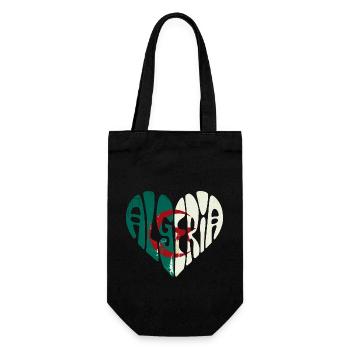 Algeria in my heart - Gift Bag for Bottles - black - Front