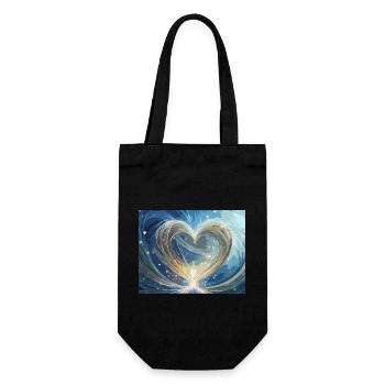 Heart of water and light - Gift Bag for Bottles - black - Front