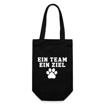Une équipe, un objectif, Sports canins, Amoureux des chiens, Chien - Sac à bouteille - noir - Devant