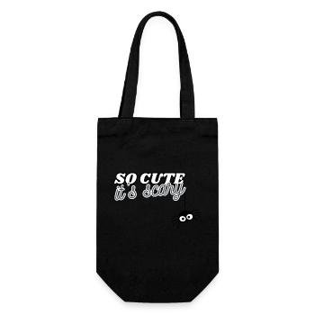 So cute it's scary Baby Halloween Spruch - Geschenkbeutel für Flaschen - Schwarz - Vorne