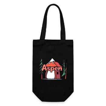 Aspen USA Geschenk - Geschenkbeutel für Flaschen - Schwarz - Vorne
