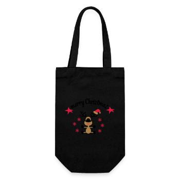 Shirts for Christmas - Gift Bag for Bottles - black - Front