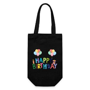 Bon anniversaire - Sac à bouteille - noir - Devant