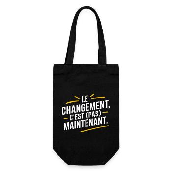 Le changement, c'est pas maintenant - Sac à bouteille - noir - Devant