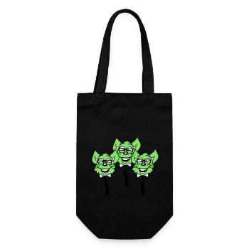 3 Schlaue Nerd Katzen Hornbrille Geek Krawatte Fun - Geschenkbeutel für Flaschen - Schwarz - Vorne