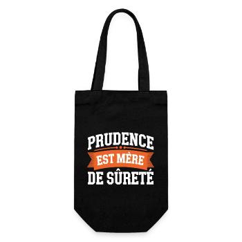Prudence est mère de sureté - Sac à bouteille - noir - Devant