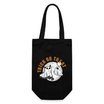 Halloween Geisterkatze im Kostüm lustig - Geschenkbeutel für Flaschen - Schwarz - Vorne