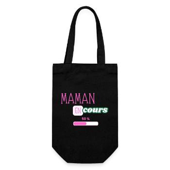 maman en cours - Sac à bouteille - noir - Devant