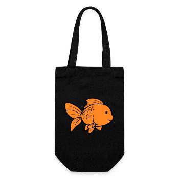 Poisson Poisson Rouge - Sac à bouteille - noir - Devant