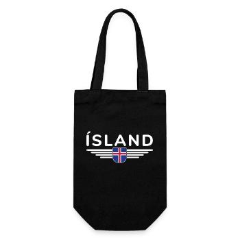 J’aime l’Islande Design T-Shirt Tenue - Sac à bouteille - noir - Devant