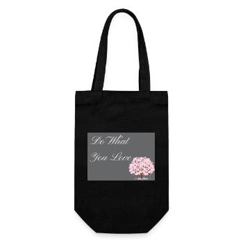 Do What You Love dark grey with pink text - Gift Bag for Bottles - black - Front