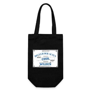 Geboren im besten Jahrgang 1968 - Geschenkbeutel für Flaschen - Schwarz - Vorne