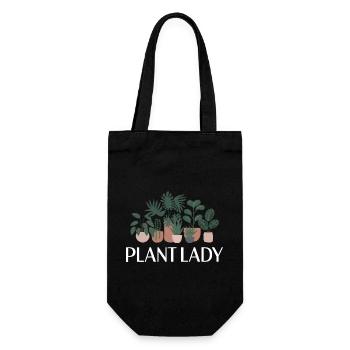 Plant Lady - Gift Bag for Bottles - black - Front