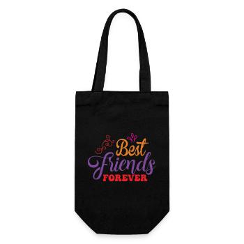 t shirt meilleure amie - Sac à bouteille - noir - Devant