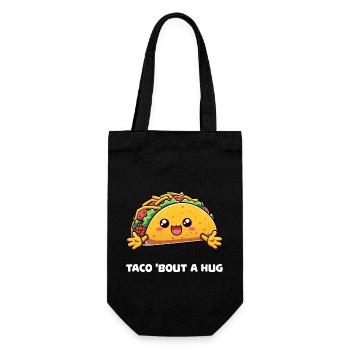 Taco 'Bout a Hug Entzückender Taco - Geschenkbeutel für Flaschen - Schwarz - Vorne