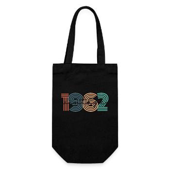 1962 Vintage Retro - Geschenkbeutel für Flaschen - Schwarz - Vorne
