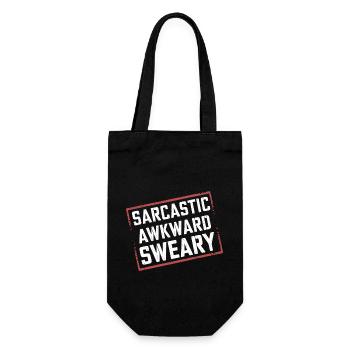Sarcastic Awkward Sweary 5 - Geschenkbeutel für Flaschen - Schwarz - Vorne