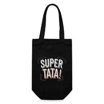 Super tata - Sac à bouteille - noir - Devant