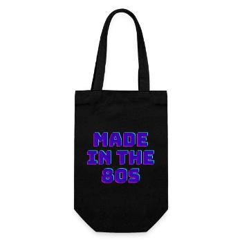 Made in the 80s - Geschenkbeutel für Flaschen - Schwarz - Vorne