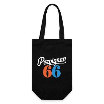 Perpignan 66 - Sac à bouteille - noir - Devant