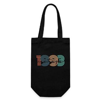 1993 Vintage Retro - Gift Bag for Bottles - black - Front