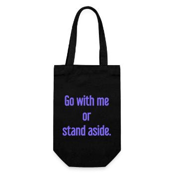 Walk with or aside - Gift Bag for Bottles - black - Front