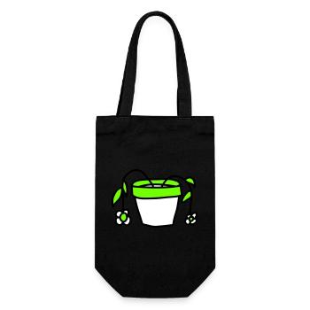 Died Flowers Flowerpot Withered - Gift Bag for Bottles - black - Front