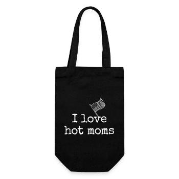 Witziges Design für Hot Mom Fans - Geschenkbeutel für Flaschen - Schwarz - Vorne