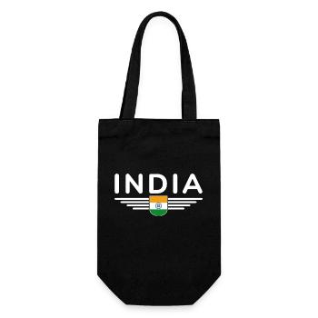 I Love India, Outfit T-Shirt Design Gift - Gift Bag for Bottles - black - Front