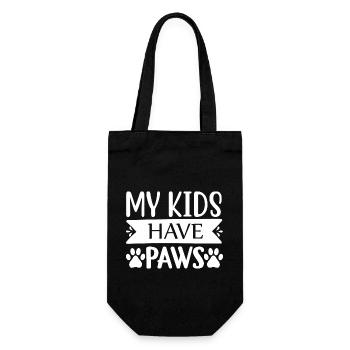 MyKids have Paws - Geschenkbeutel für Flaschen - Schwarz - Vorne