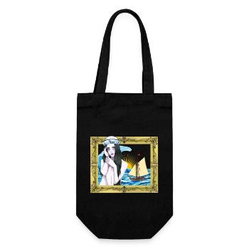 Marin maritime Fille Voile - Sac à bouteille - noir - Devant