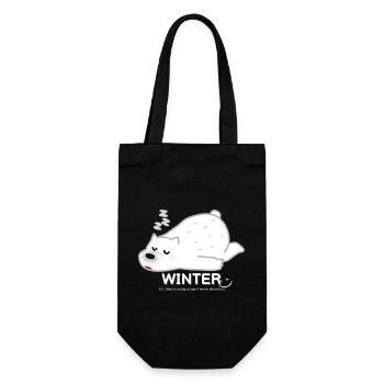Winter Bear - Geschenkbeutel für Flaschen - Schwarz - Vorne